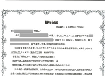 【案例】公司投标保函